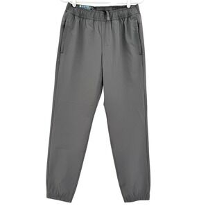 SOYBU Men's 4 Way Stretch Water Resistant Gray Woven Jogger Pants Size Small NWT